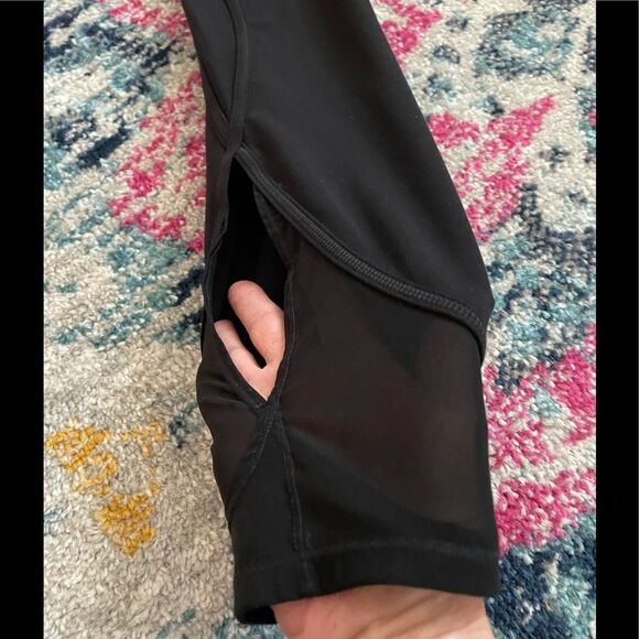 Athleta Yoga Pants Open Sides Mesh M - Picture 2 of 7